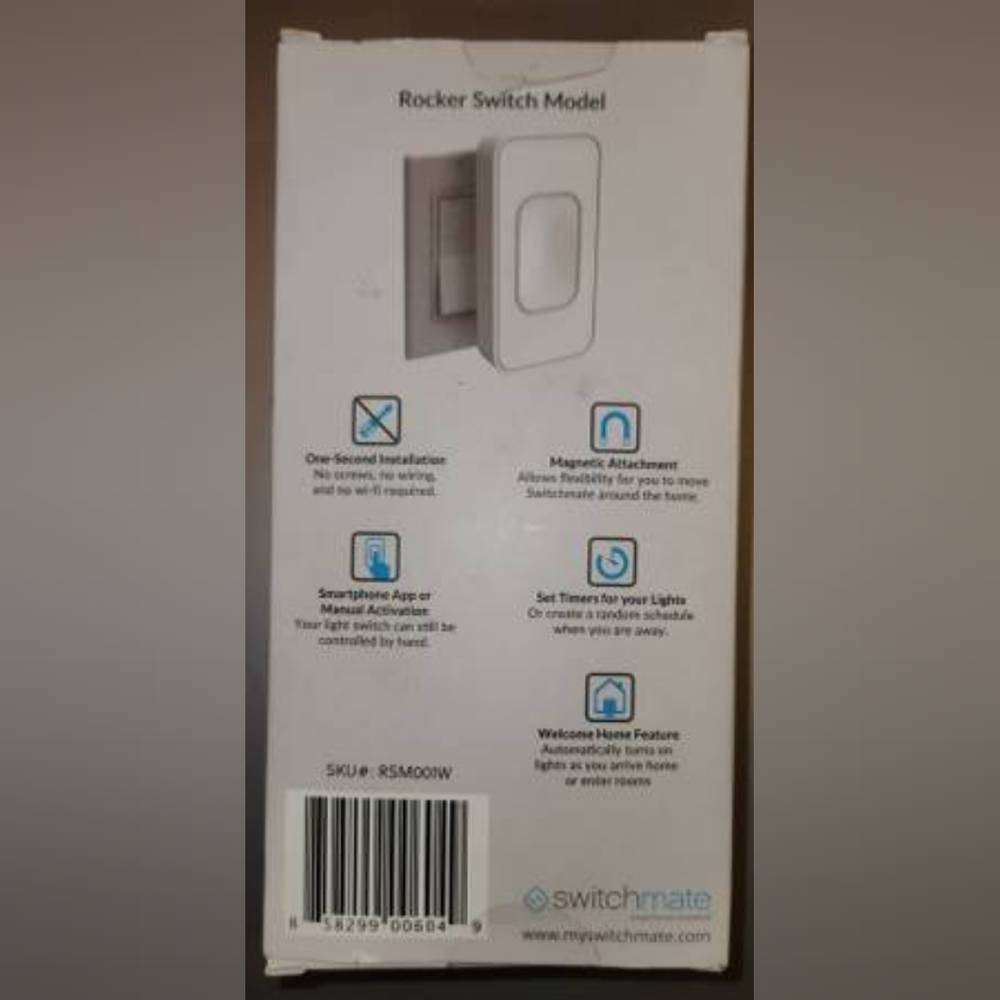 Switchmate Snap-On ROCKER SWITCH MODEL Instant Smart Light Switch - Picture 4 of 5